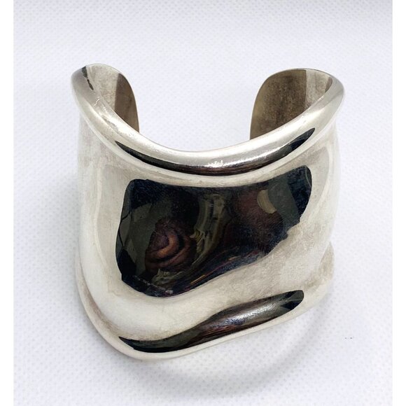 Tiffany & Co Elsa Peretti 1975 Sterling Silver 925 Bone  Cuff Bracelet Right - Picture 3 of 13
